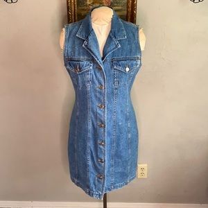 Fitted denim dress